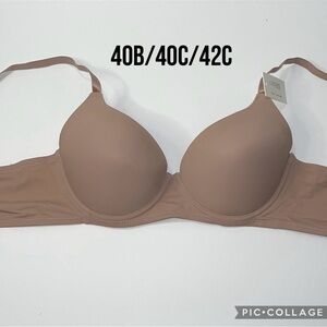 Push Up Light Padded T- Shirt Bra 3 Hooks Underwire. NWT
Size 40B/ 40C/ 42C